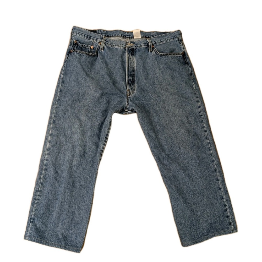 Vtg LEVI'S 501 JEANS Men's 40x26 Stonewashed Denim Loose Baggy Grunge Hemmed